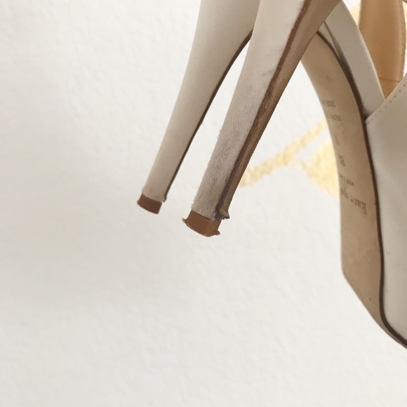 RARE Kate spade satin bow wedding heels sz 8.5 - Picture 5 of 8